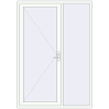 Ціноутворення Вхідні двері 1600x2300 мм REHAU Euro-Design 60 Білий (RAL 9016) з двох сторін