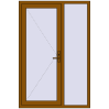 Ціноутворення Вхідні двері 1300x1950 мм REHAU Euro-Design 60 GOLDEN OAK з двох сторін