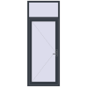 Ціноутворення Вхідні двері 950x2500 мм REHAU Euro-Design 60 ANTHRACITE_GREY_STRUKTURAL ззовні