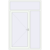 Ціноутворення Вхідні двері 1500x2300 мм REHAU Euro-Design 60 Білий (RAL 9016) з двох сторін