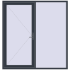 Ціноутворення Вхідні двері 2000x2100 мм REHAU Brillant-Design ANTHRACITE_GREY_STRUKTURAL з двох сторін