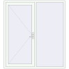 Ціноутворення Вхідні двері 1850x2050 мм REHAU Euro-Design 60 Білий (RAL 9016) з двох сторін