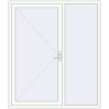 Ціноутворення Вхідні двері 1800x2100 мм REHAU Brillant-Design Білий (RAL 9016) з двох сторін