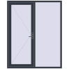 Ціноутворення Вхідні двері 1700x2100 мм REHAU SYNEGO ANTHRACITE_GREY_STRUKTURAL з двох сторін
