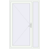 Ціноутворення Вхідні двері 1300x2100 мм REHAU Euro-Design 60 Білий (RAL 9016) з двох сторін