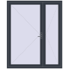 Ціноутворення Вхідні двері 1800x2200 мм REHAU Euro-Design 60 ANTHRACITE_GREY_STRUKTURAL ззовні