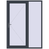 Ціноутворення Вхідні двері 1560x2100 мм REHAU Euro-Design 60 ANTHRACITE_GREY_STRUKTURAL з двох сторін