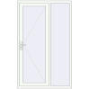 Ціноутворення Вхідні двері 1300x2100 мм REHAU Euro-Design 60 Білий (RAL 9016) з двох сторін