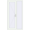 Ціноутворення Вхідні двері 1100x2100 мм REHAU Euro-Design 60 Білий (RAL 9016) з двох сторін