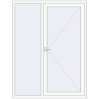 Ціноутворення Вхідні двері 1600x2100 мм REHAU Euro-Design 60 Білий (RAL 9016) з двох сторін