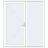 Ціноутворення Вхідні двері 1800x2100 мм REHAU Euro-Design 60 Білий (RAL 9016) з двох сторін