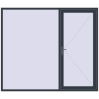 Ціноутворення Вхідні двері 2520x2165 мм REHAU Brillant-Design ANTHRACITE_GREY_STRUKTURAL з двох сторін