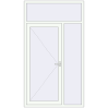 Ціноутворення Вхідні двері 1300x2300 мм REHAU Brillant-Design Білий (RAL 9016) з двох сторін