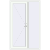 Ціноутворення Вхідні двері 1300x2100 мм REHAU Brillant-Design Білий (RAL 9016) з двох сторін