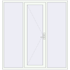 Ціноутворення Вхідні двері 2000x2100 мм REHAU Euro-Design 60 Білий (RAL 9016) з двох сторін