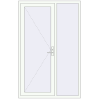 Ціноутворення Вхідні двері 1360x2130 мм REHAU Brillant-Design Білий (RAL 9016) з двох сторін