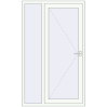 Ціноутворення Вхідні двері 1200x2000 мм REHAU Euro-Design 60 Білий (RAL 9016) з двох сторін