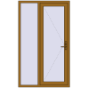 Ціноутворення Вхідні двері 1220x2050 мм REHAU Euro-Design 60 LIGHT_OAK з двох сторін
