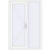 Ціноутворення Вхідні двері 1280x1950 мм REHAU Brillant-Design Білий (RAL 9016) з двох сторін