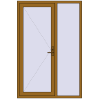 Ціноутворення Вхідні двері 1400x2100 мм REHAU Euro-Design 60 LIGHT_OAK з двох сторін