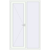 Ціноутворення Вхідні двері 1300x2100 мм REHAU Brillant-Design Білий (RAL 9016) з двох сторін