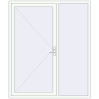 Ціноутворення Вхідні двері 1800x2150 мм REHAU Brillant-Design Білий (RAL 9016) з двох сторін