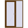 Ціноутворення Вхідні двері 1400x2100 мм REHAU Euro-Design 60 WALNUT з двох сторін