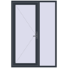 Ціноутворення Вхідні двері 1400x2050 мм REHAU Euro-Design 60 ANTHRACITE_GREY_STRUKTURAL з двох сторін