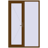 Ціноутворення Вхідні двері 1400x2100 мм REHAU Euro-Design 60 WALNUT ззовні
