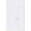 Ціноутворення Вхідні двері 1500x2500 мм REHAU SYNEGO Білий (RAL 9016) з двох сторін