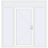 Ціноутворення Вхідні двері 2110x2200 мм REHAU Brillant-Design Білий (RAL 9016) з двох сторін
