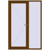 Ціноутворення Вхідні двері 1500x2200 мм REHAU Euro-Design 60 WALNUT з двох сторін