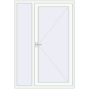 Ціноутворення Вхідні двері 1300x1900 мм REHAU Euro-Design 60 Білий (RAL 9016) з двох сторін