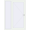Ціноутворення Вхідні двері 1500x2100 мм REHAU Euro-Design 60 Білий (RAL 9016) з двох сторін
