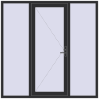 Ціноутворення Вхідні двері 2000x2000 мм REHAU Euro-Design 60 ANTHRACITE_GREY_GLATT з двох сторін