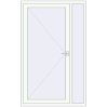 Ціноутворення Вхідні двері 1300x2100 мм REHAU Brillant-Design Білий (RAL 9016) з двох сторін