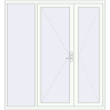 Ціноутворення Вхідні двері 2100x2250 мм REHAU SYNEGO Білий (RAL 9016) з двох сторін