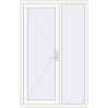 Ціноутворення Вхідні двері 1300x2068 мм REHAU Euro-Design 60 Білий (RAL 9016) з двох сторін