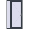 Ціноутворення Вхідні двері 1200x2140 мм REHAU Euro-Design 60 ANTHRACITE_GREY_STRUKTURAL з двох сторін