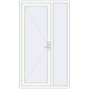 Ціноутворення Вхідні двері 1200x2100 мм REHAU Euro-Design 60 Білий (RAL 9016) з двох сторін