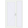 Ціноутворення Вхідні двері 1300x2100 мм REHAU Euro-Design 60 Білий (RAL 9016) з двох сторін