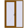 Ціноутворення Вхідні двері 1400x2050 мм REHAU Euro-Design 60 GOLDEN OAK з двох сторін
