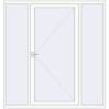 Ціноутворення Вхідні двері 2045x2105 мм REHAU Euro-Design 60 Білий (RAL 9016) з двох сторін