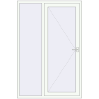 Ціноутворення Вхідні двері 1400x2100 мм REHAU Euro-Design 60 Білий (RAL 9016) з двох сторін