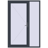 Ціноутворення Вхідні двері 1450x2100 мм REHAU SYNEGO ANTHRACITE_GREY_STRUKTURAL з двох сторін