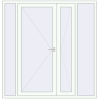 Ціноутворення Вхідні двері 2000x2070 мм REHAU Euro-Design 60 Білий (RAL 9016) з двох сторін