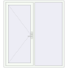 Ціноутворення Вхідні двері 1800x2000 мм REHAU Brillant-Design Білий (RAL 9016) з двох сторін