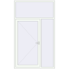Ціноутворення Вхідні двері 1500x2500 мм REHAU Euro-Design 60 Білий (RAL 9016) з двох сторін