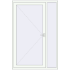 Ціноутворення Вхідні двері 1400x2100 мм REHAU Euro-Design 60 Білий (RAL 9016) з двох сторін