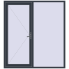 Ціноутворення Вхідні двері 1910x2100 мм REHAU SYNEGO ANTHRACITE_GREY_STRUKTURAL з двох сторін